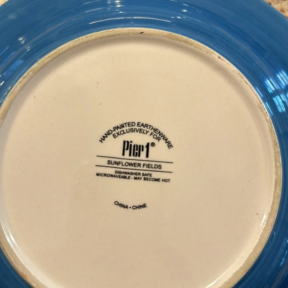 Pier 1 🌻 EUC Sunflower Fields Salad Plates - 1 plate listing Very Gently Used!